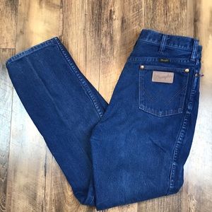 VTG Wrangler Cowboy Patch High Waisted Jeans